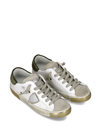 Philippe Model Panelled Sneakers In White
