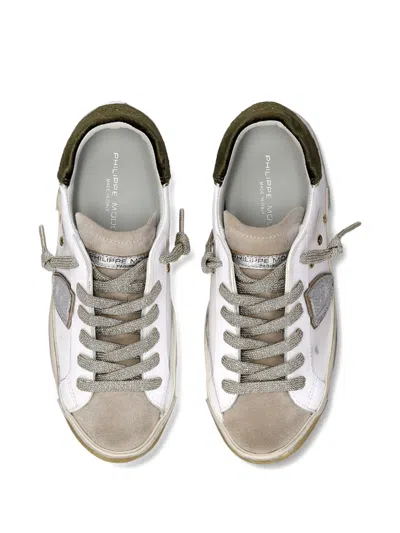 Philippe Model Panelled Sneakers In White