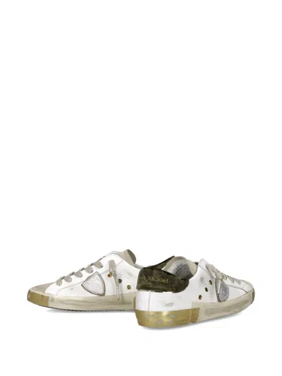 Philippe Model Panelled Sneakers In White