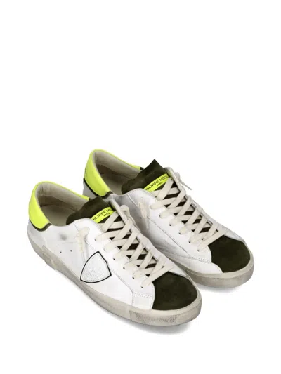 Philippe Model Panelled Low-top Sneakers In White