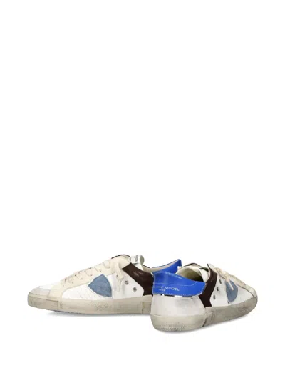 Philippe Model Patchwork Leather Low-top Sneakers In White