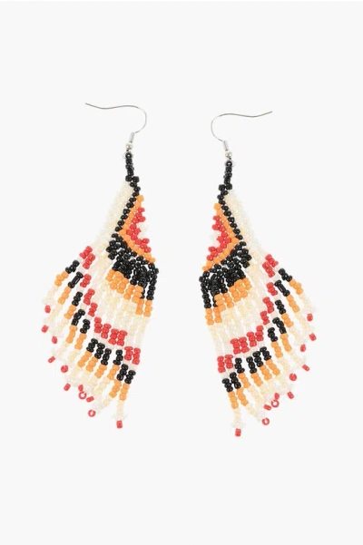 Dsquared2 Etnic Style Hula Earrings Decorated With Beads Grösse Unica