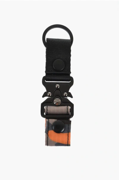 Dsquared2 Nylon And Metal Keyring With Camouflage Detail Grösse Unica