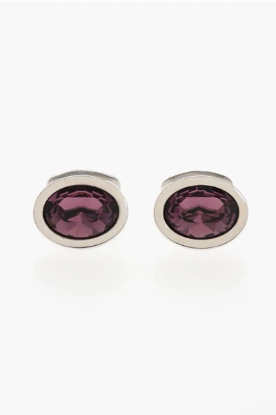 Corneliani Brass Cufflinks With Swarovskis Grösse Unica