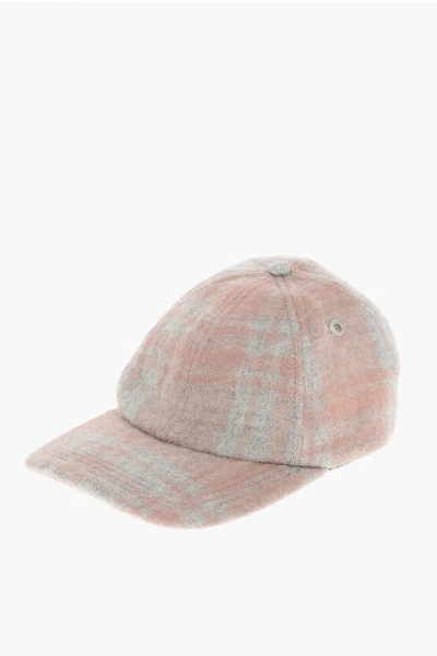 Ami Alexandre Mattiussi Tartan Wool Baseball Cap Grösse Unica