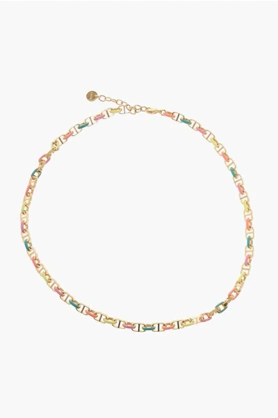 Dior Brass Cd Necklace With Enamelled Detail Grösse Unica