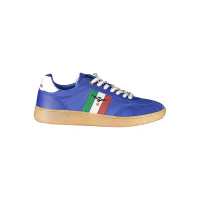Esercito 1659 Blue Leather Men Sneaker In Blue