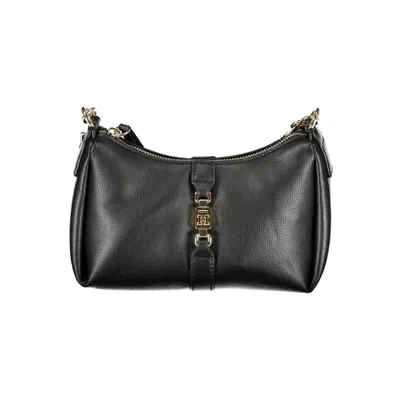Tommy Hilfiger Black Polyester Handbag In Black