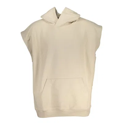 Calvin Klein Beige Hooded Sleeveless Cotton Sweatshirt