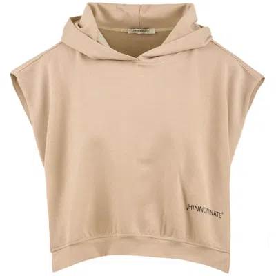 Hinnominate Beige Cotton Sweater In Nude