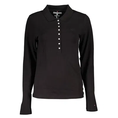 Tommy Hilfiger Chic Slim Fit Long-sleeved Polo In Black