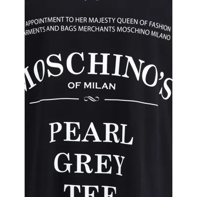 Moschino Printed Organic Cotton Jersey T-shirt In Black