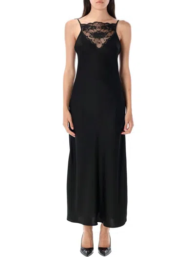 By Malene Birger Libbie Lace-insert Maxi Dress In Black