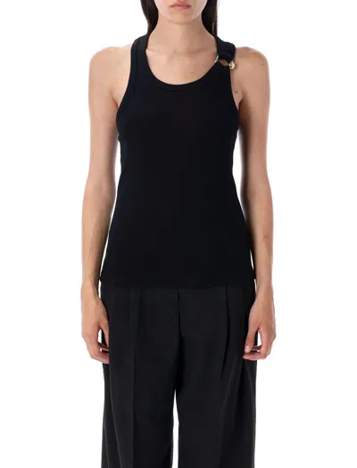 Jean Paul Gaultier Tank Top With Gold-tone Hardware And Ribbed Texture