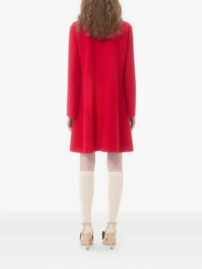 Valentino Vgold Button-up Coat In Red