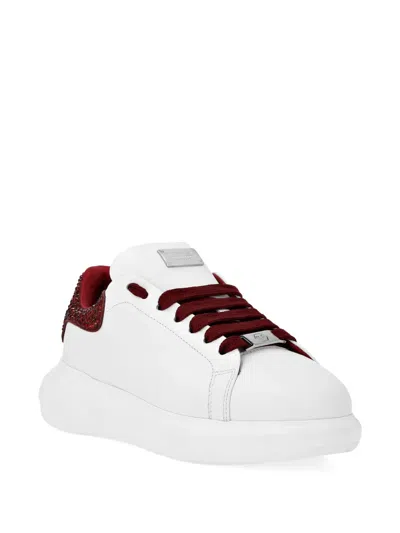 Philipp Plein Rhinestone-embellished Sneakers In White