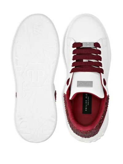 Philipp Plein Rhinestone-embellished Sneakers In White