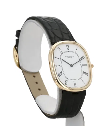 Pre-owned Patek Philippe 1980 Golden Ellipse 31mm In White