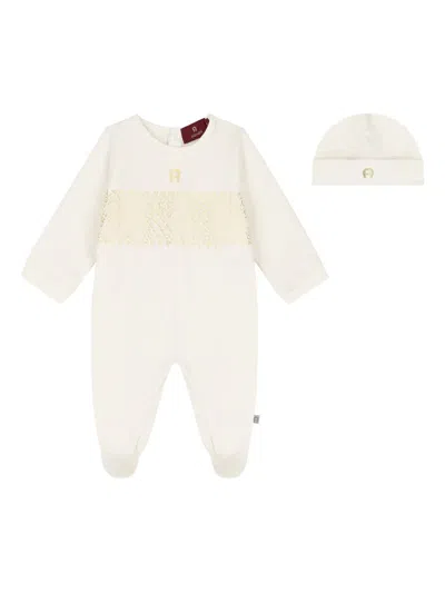 Aigner Logo-print Babygrow Set In White