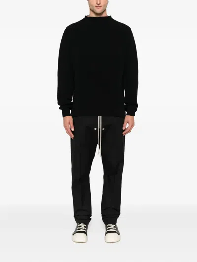 Rick Owens Mock-neck Sweater In Black