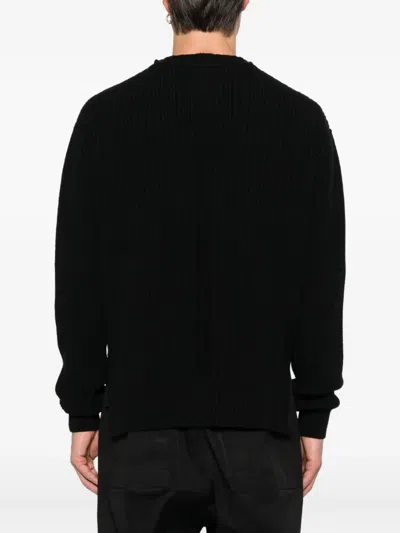 Rick Owens Mock-neck Sweater In Black