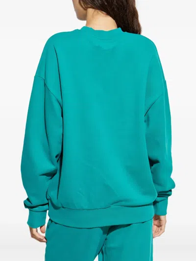 Pangaia Crew-neck Organic Cotton Sweatshirt In Blue