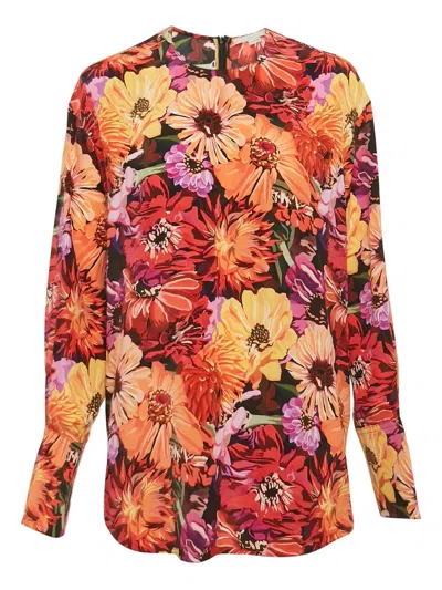 Pre-owned Stella Mccartney Floral-print Silk Blouse