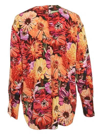 Pre-owned Stella Mccartney Floral-print Silk Blouse