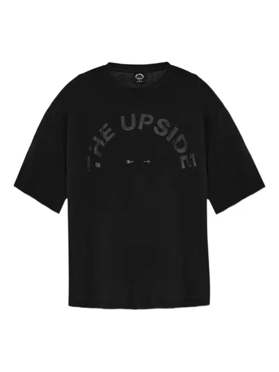 The Upside Logo-print Short-sleeve T-shirt In Black