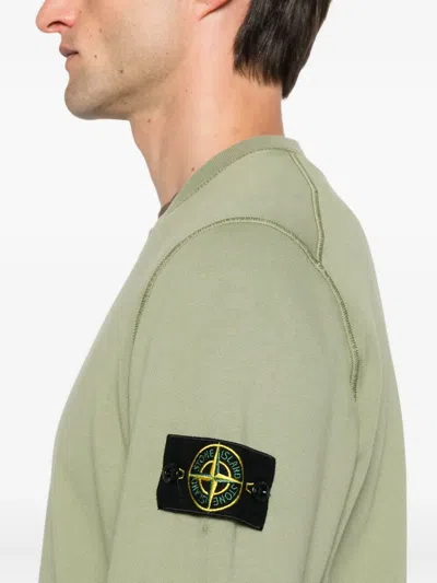 Stone Island Logoed Sweatshirt In Green