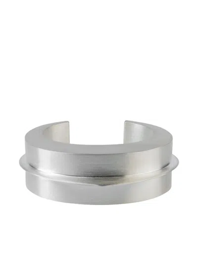 Parts Of Four Sterling-silver Crescent Folded Bracelet In Metallic