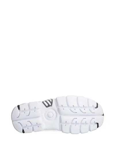New Rock Platform Lace-up Sneakers In White
