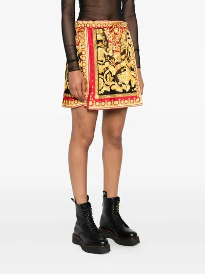 Versace Mini Jupe Plissée Barocco