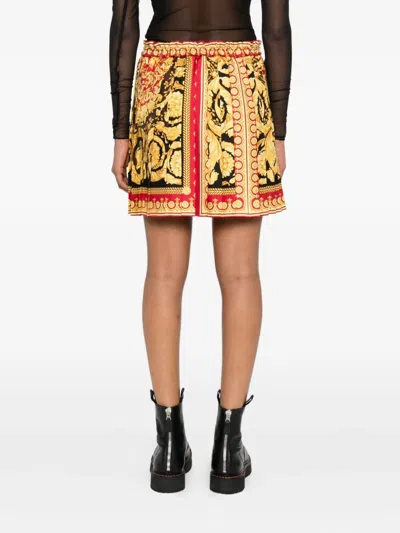 Versace Mini Jupe Plissée Barocco