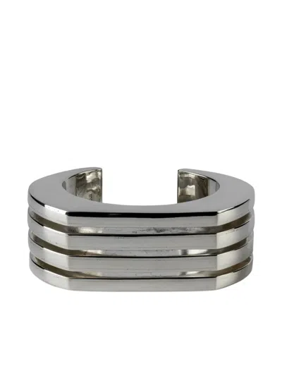 Parts Of Four Sterling-silver Crescent Plane Bracelet In Metallic