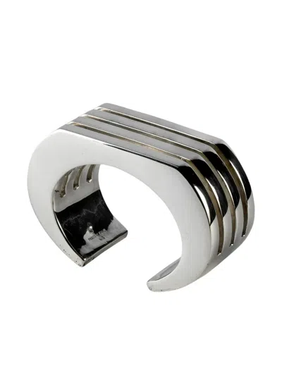 Parts Of Four Sterling-silver Crescent Plane Bracelet In Metallic
