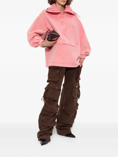 Attico Drawstring Cotton Jacket In Pink