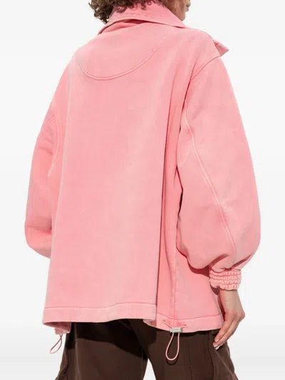 Attico Drawstring Cotton Jacket In Pink