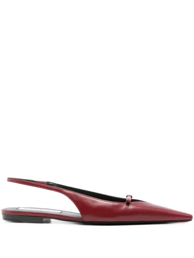Victoria Beckham Slingback Pointed-toe Pumps In Red