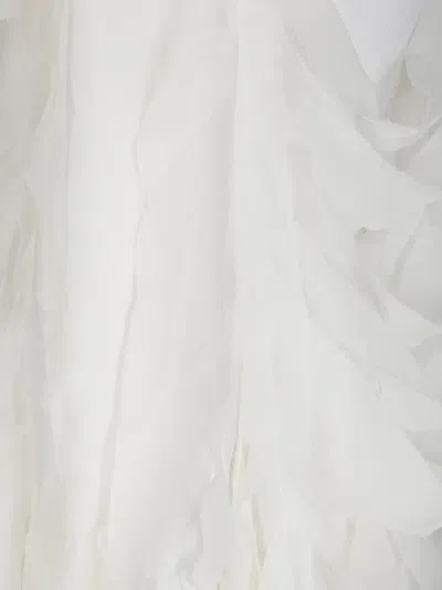 Maria Calderara Ribbed Sleeveless Cotton Top With Overlapping Inserts In White