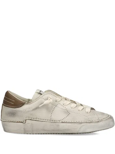 Philippe Model Leather Low-top Sneakers In White