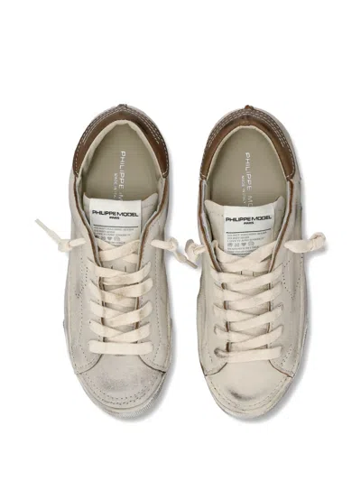 Philippe Model Leather Low-top Sneakers In White