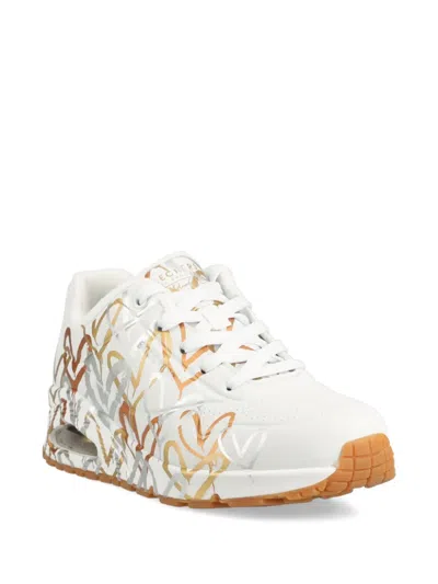 Skechers X Jgoldcrown Uno Loving Love Heart-print Sneakers In White
