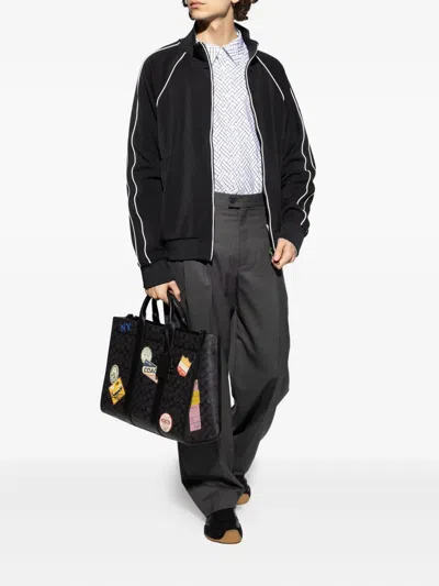 Kenzo Panelled Zip-up Track Jacket In Black
