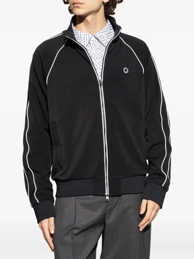 Kenzo Panelled Zip-up Track Jacket In Black