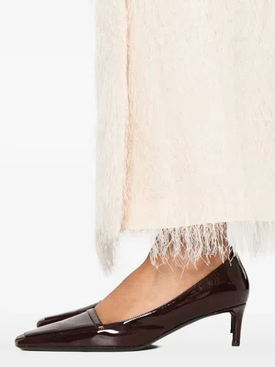 Khaite Frayed Silk Skirt