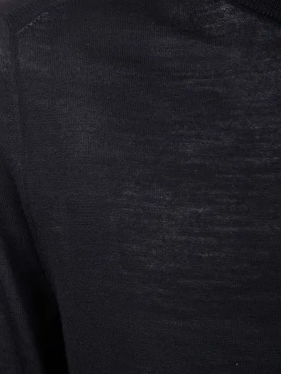 Paul Smith High-neck Half-zip Sweater In Blue