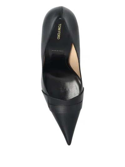Tom Ford 110mm Eva Pointed-toe Leather Pumps In Black