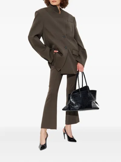 Attico Single-breasted Virgin Wool Blazer