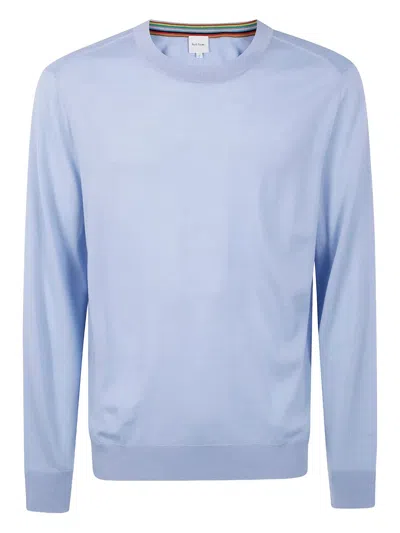 Paul Smith Crew-neck Merino Sweater In Blue